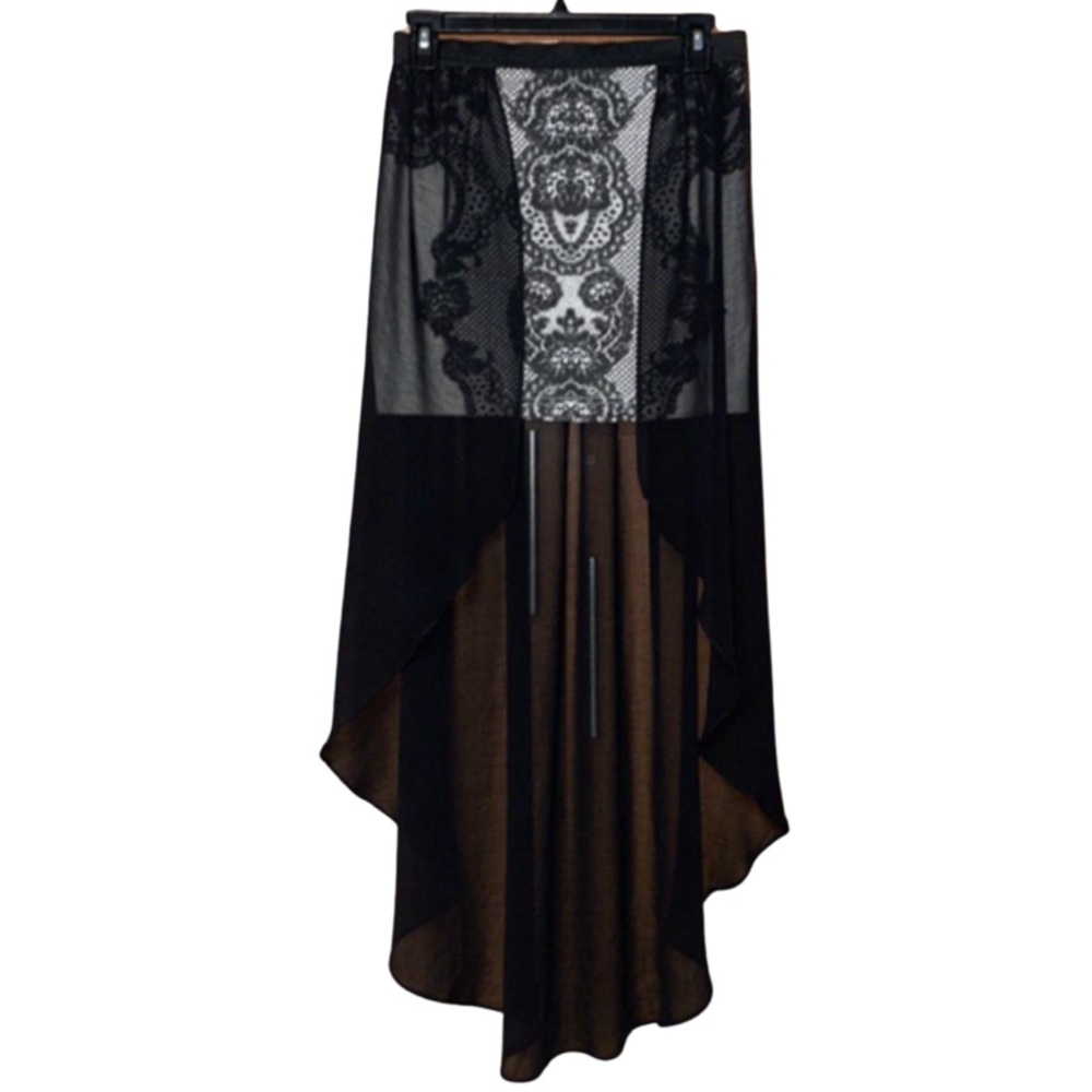 NWOT Do & Be High Low Skirt - White & Black - Size S